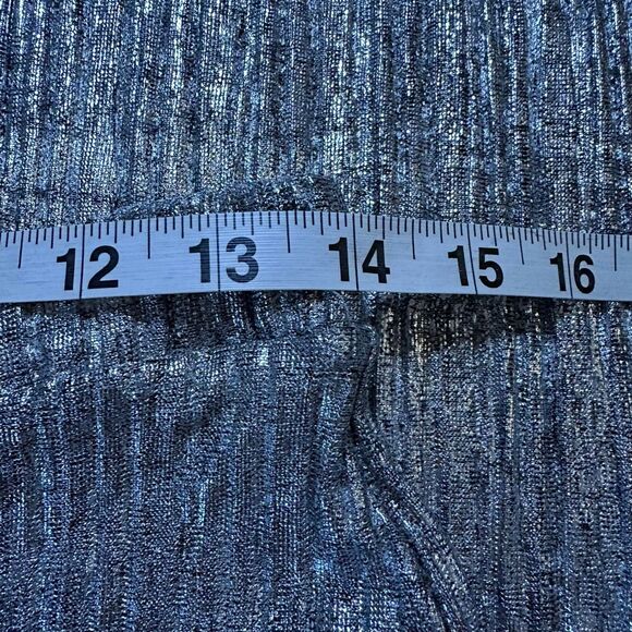 Anthropologie metallic wide leg pants eleveness medium - Picture 8 of 10